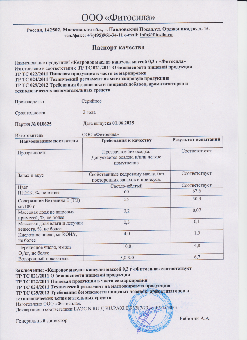 Паспорт №010625